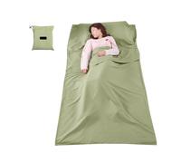 Saco de Dormir Saco de Dormir Ligero, Saco, for Exteriores, Camping, Hotel, sábana Viaje, Esterilla, Equipo(Field Green)