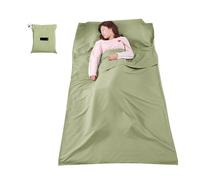 Saco de Dormir Saco de Dormir Ligero, Saco, for Exteriores, Camping, Hotel, sábana Viaje, Esterilla, Equipo(Field Green)