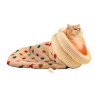 Saco de Dormir Tipo Cueva para Gatos, Cama Tipo de Felpa cálida, térmico cómodo para Mascotas, Forro Polar Suave y reconfortante, Lugar de Descanso cálido, hogar, apartamento, Granja, Sala