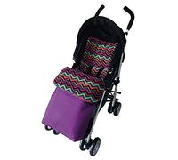 Saco de dormir universal para cochecito de bebé, cochecito de bebé, cochecito de bebé, para invierno, impermeable, con forro polar, ondulado, color morado