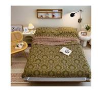 Saco de dormir y sábana de viaje 2 en 1, 130 x 210 cm hasta 210 x 210 cm, saco de dormir de viaje, gasa doble, de algodón, ultra pequeño y ultraligero, color verde, 160 x 210 cm