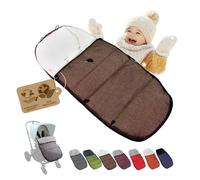 Saco de invierno para bebé, compatible con modelos de cochecito Bugaboo, forro polar térmico, asiento ajustable (marrón)