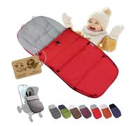 Saco de invierno para bebé, compatible con modelos de cochecito Bugaboo, forro polar térmico, asiento ajustable (rojo)