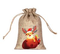Saco de Navidad 20 unidades Papá Noel saco de Papá Noel saco de regalo para llenar bolsa de Navidad con cordón de yute, bolsa de Papá Noel para rellenar, 10 x 15 cm