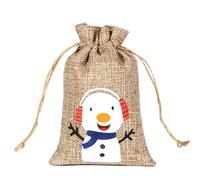 Saco de Navidad 20 unidades Papá Noel saco de Papá Noel saco de regalo para llenar bolsa de Navidad con cordón de yute, bolsa de Papá Noel para rellenar, 10 x 15 cm