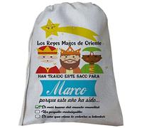Saco de Navidad Personalizado Reyes Magos, Melchor Gaspar y Baltasar Regalo Personalizado con Nombre