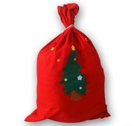 Saco de Papá Noel rojo grande, bolsa de regalo de Navidad, tela no tejida, patrón aleatorio, lo suficientemente grande como para adaptarse a muchos juguetes, 30 x 40 cm/50 x 70 cm (50 x 70 cm)