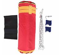 Saco de para boxeo, saco de boxeo colgante con cadenas, gancho de cadena, guardamanos para niños, 80cm