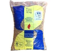 Saco de Pellet Asturias 15Kg "EN PLUS Calidad A1" y Certificación PEFC Y FSC chimenea estufa