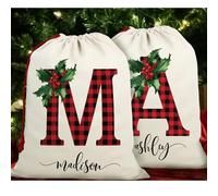 Saco de regalo personalizado para galletas de Navidad, saco de Papá Noel, regalo de Año Nuevo, bolsa de calcetín para niños, bebés, bolsas de regalo con nombre personalizado, decoración de