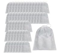 Saco de secado de zapatos, 50 unidades, transpirable, de almacenamiento no tejida para educar al polvo | Protector de zapatos portátil para viajes, armario, fitness, multicolor, 32*48