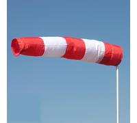 Saco de viento, rojo, blanco, 65 cm de diámetro, 3,50 m de largo