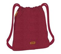 Saco Deportivo Cierre de Cordones de Safta Cereza, Granate, 350xx450mm