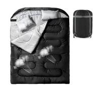 Saco Dormir 2 Personas - Saco Impermeable para Verano e Invierno,Bolsa Compresión Incluida Unisex Deporte Viaje Mochilero Exterior Verano Invierno Abrigo