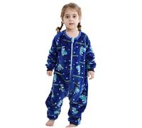 Saco Dormir Bebé con Pies Pijama Saco Bebé, Invierno Franela Pelele Ropa para Dormir con Manga Larga, Pijama Manta Bebé Niñas Niños con Cremalleras Dibujos Animados Buzo Bebé 0-6 Años