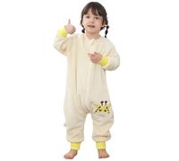 Saco Dormir Bebé con Pies Pijama Saco Bebé, Invierno Franela Pelele Ropa para Dormir con Manga Larga, Pijama Manta Bebé Niñas Niños con Cremalleras Dibujos Animados Buzo Bebé 0-6 Años