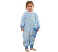 Saco Dormir Bebé con Pies Pijama Saco Bebé, Invierno Franela Pelele Ropa para Dormir con Manga Larga, Pijama Manta Bebé Niñas Niños con Cremalleras Buzo Bebé Dinosaurios 80(9-18 Meses)