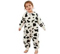 Saco Dormir Bebé con Pies Pijama Saco Bebé, Invierno Franela Pelele Ropa para Dormir con Manga Larga, Pijama Manta Bebé Niñas Niños con Cremalleras Dibujos Animados Buzo Bebé 0-6 Años