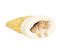 Saco Dormir para Gatos | Cama Cálida Tipo Cueva Invernal para Mascotas,Transportable Saco para Interiores Exteriores Jardín Balcón Sala Dormitorio Coche