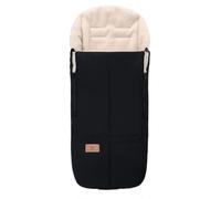 Saco Invierno Silla Paseo Universal, Saco Silla Paseo Bebe Impermeable, Saco Bebe para Todos Los Cochecitos, Lavable a Máquina, con Forro Polar de Coral Cálido, 100 x 43 cm (Negro Puro)