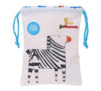 ALGO DE JAIME - Saquito Merienda Lunch Bag, Portatodo, Calidad y Máxima Resistencia, Porta Comida, Recreo, 20x25 cm, Color Blanco