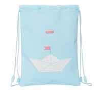 Safta Preescolar Ship - Mochila Saco Plano Junior, Fácil Limpieza, Mochila, Ideal para Niños de Diferentes Edades, Cómoda y Versátil, Calidad y Resistencia, 26x1x34 cm, Color Azul