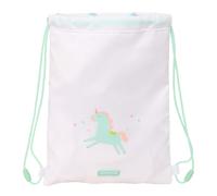 Saco Mochila SAFTA PREESCOLAR Unicornio Blanco, Mediano 34 cm.