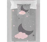 Saco nordico con Relleno Luna Y Nube Cama 90 x 190/200. Saco Unido a la Bajera con Cremallera. con Relleno NÓRDICO