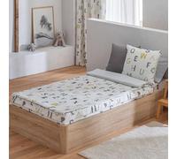 Saco nórdico Unido a Bajera con Cremallera, Camas Nido y literas Infantiles y Juveniles, fácil de Utilizar. Medida Cama 90 con Relleno. Modelo Letras. 65% poliester/35% algodón