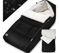 Saco para bebe cubrepiés forrado apto para cochecito negro