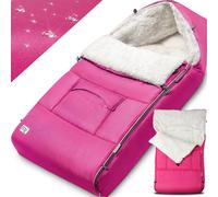 Saco para bebe cubrepiés forrado apto para cochecito rosa