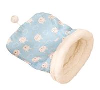 Saco para Gatos | Cama para Gatos semicerrada con Pompones | Colchoneta de Felpa, Suministros para Gatos, Suave cojín para la Cama, escondite para Gatos Cubiertos, Alfombrilla Mimosa