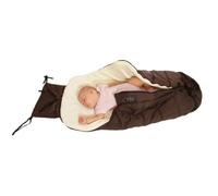 Saco para pies Fluffy, tamaño universal, cochecito de bebé, impermeable, con cremallera, colores:marrón