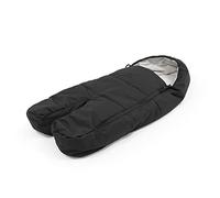 Saco para Silla Stokke Xplory X, Negro Sólido - Mantiene a tu bebé Caliente Durante los Paseos en Tiempo Fresco - Forro de Sonalan y Polar + Exterior Repelente al Agua - Apertura Frontal Ajustable