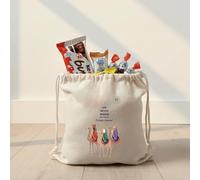 Saco personalizado para Reyes Magos y Papá Noel con nombre para niños, bolsa de Navidad reutilizable en algodón ecológico, ideal para regalos navideños originales (Reyes Magos). Incluye Chocolates