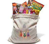 Saco personalizado para Reyes Magos y Papá Noel con nombre para niños, bolsa de Navidad reutilizable en algodón ecológico, ideal para regalos navideños originales (Reyes Magos). Incluye Golosinas