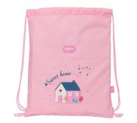 Saco Plano Junior Reciclado Glowlab Kids "Sweet Home" 26 x 34 cm.