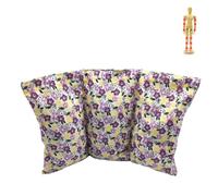 Saco semillas "Flores - lila/amarillo", saco con huesos de cereza, saco semillas microondas, saco térmico, frío y calor, bolsa microondas, 26x16cm, 330gr