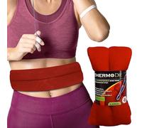Saco Semillas Microondas - Saco de Semillas para Microondas para Hombros, Cuello y Espalda con Correa Elástica - Cojin Cervical Perfumada con Lavanda - ThermoDR, Rojo