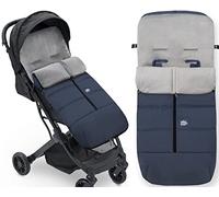 Saco Silla Paseo Universal, Saco Invierno Silla Paseo Universal, Desmontable con Cremallera, Cabezal Ajustable,Impermeable y Transpirable, fácil de Limpiar, Unisex (Liso Marino)