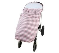 Saco Silla Universal Vichy-Plumeti Citybebe - desmontable por cremallera y fabricado en España (rosa viejo)