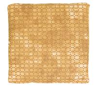 Saco térmico 12x12cm. Batik oro. Almohadilla térmica utilizable frío o caliente. Pequeño cojín de semillas. Huesos de cerezas