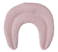 Saco térmico cervical de semillas | Almohada térmica compartimentada para el cuello | Pepitas de uva, algodón bio, rosa y blanco