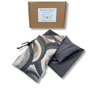 Saco Térmico Cervical y Lumbar 50x16 cm para Microondas - Doble Uso Calor y Frío - Bolsa de Semillas con Lavanda y Romero - Alivio Natural de Dolor Muscular y Cólicos - Reutilizable - Sacoterapia