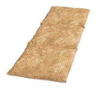Saco térmico compartimentado en 3 con huesos de ceresas 20x50cm - Almohada térmica para microondas - Calor y frío - Cojín térmico con semillas (color: batik oro)