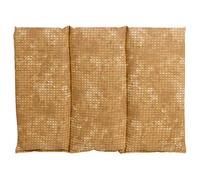 Saco térmico compartimentado en 3 con pepitas de uva 40x30 cm - batik oro - Almohada térmica para microondas - Calor y frío - Cojín térmico con semillas