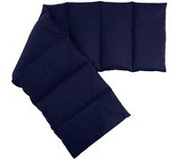 Saco térmico compartimentado en 8 con pepitas de uva 75x20cm | azúl oscuro | Almohada térmica para microondas | Calor y frío | Cojín térmico con semillas