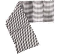 Saco térmico compartimentado en 8 con pepitas de uva 75x20cm | moreno y blanco | Almohada térmica para microondas | Calor y frío | Cojín térmico con semillas