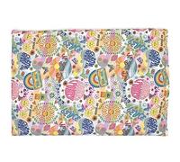 Saco térmico de semillas 30x20cm (algodón orgánico Flower Power) | Almohada térmica | Cojín de calor y frio | Cojín con pepitas de uva