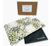 Saco térmico de semillas 40×28 cm tipo manta para microondas o congelador - Calor y frío - Alivio natural para espalda, cervicales y contracturas - Lavanda y romero - SACOTERAPIA